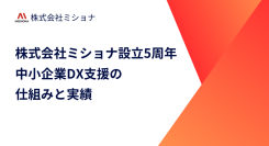 株式会社ミショナ設立5周年！中小企業DX支援の仕組みと実績