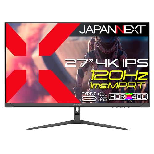 JAPANNEXTがHDMI 2.1対応 27インチ IPSパネル搭載 120Hz対応の4Kゲーミングモニターを43,980円で6月20日(金)に発売