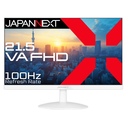 JAPANNEXTが21.5インチ VAパネル搭載 ホワイトカラーのフルHD液晶モニターを13,980円で7月4日(金)に発売