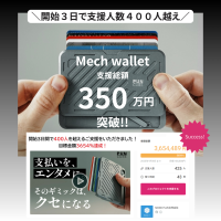 ＜開始わずか3日で支援額350万円突破！＞世界10万人が愛用する「Mech Wallet」が日本初上陸！7/25よりGREEN FUNDINGで先行販売開始！