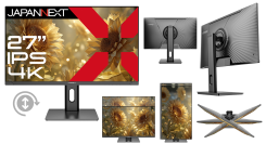JAPANNEXTが27インチ IPSパネル採用 昇降式多機能スタンドを搭載した4K液晶モニターをECサイト限定 30,480円で9月5日(金)に発売