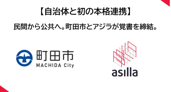 【自治体と初の本格連携】民間から公共へ。町田市とアジラが覚書を締結。記者会見を実施しました。