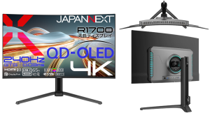 JAPANNEXTが31.5" 量子ドット有機ELパネル 240Hz/0.03ms対応の湾曲4Kゲーミングモニターを169,800円で11月14日(金)に発売