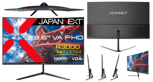 JAPANNEXTが23.6インチ VAパネル搭載 湾曲フルHD液晶モニターを15,980円で11月28日(金)に発売