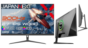 JAPANNEXTが27インチ IPSパネル搭載 300Hz/1ms対応のWQHDゲーミングモニターをAmazon限定 31,980円で12月5日(金)より発売