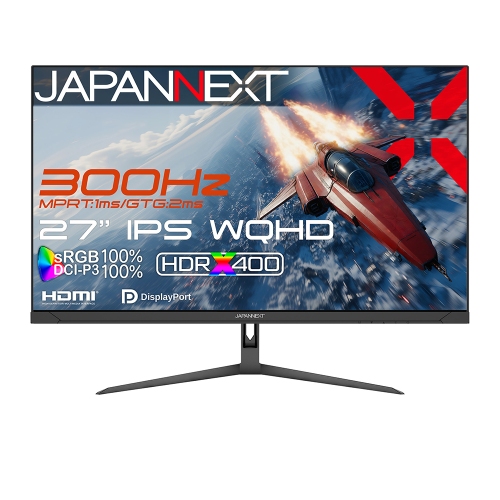 JAPANNEXTが27インチ IPSパネル搭載 300Hz/1ms対応のWQHDゲーミングモニターをAmazon限定 31,980円で12月5日(金)より発売