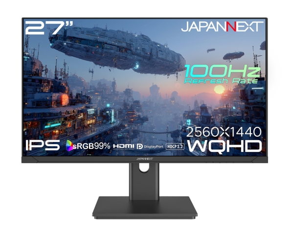JAPANNEXTが27インチ IPSパネル搭載 WQHD解像度の液晶モニターを価格.com限定 17,800円で12月11日(木)に発売