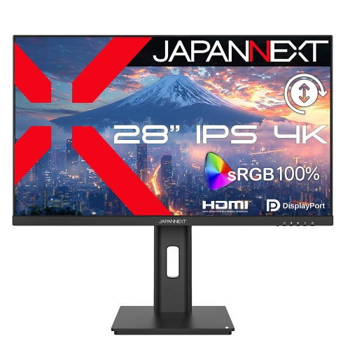 JAPANNEXTが28インチ IPSパネル採用 昇降式多機能スタンドを搭載した4K液晶モニターを36,980円で12月18日(木)に発売