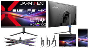 JAPANNEXTが31.5" IPSパネル 多機能スタンド搭載 USB-C(最大65W)給電対応の4K液晶モニターを49,980円で12月18日(木)に発売