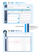 <児童・生徒が状態を選択する画面イメージ/教員が一覧で確認する画面イメージ>