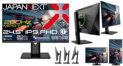 JAPANNEXTが24.5" IPSパネル搭載 280Hz/1ms対応のフルHDゲーミングモニターを価格.com限定 22,980円で2月19日(木)に発売