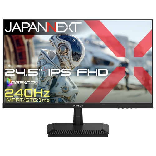 JAPANNEXTが24.5インチ IPSパネル搭載 240Hz/1msに対応したフルHDゲーミングモニターを21,980円で3月5日(木)に発売
