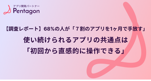 【調査レポート】68%の人が「７割のアプリを1ヶ月で手放す」使い続けられるアプリの共通点は「初回から直感的に操作できる」（77%）