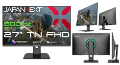 JAPANNEXTが27インチ TNパネル搭載 300Hz対応のフルHDゲーミングモニターをECサイト限定 23,980円で3月19日(木)に発売