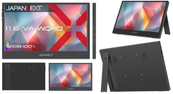 JAPANNEXTが11.6インチ VAパネル 約450gの薄型軽量を実現したWQHDモバイルモニターをECサイト限定 18,480円で3月26日(木)に発売