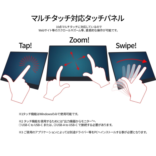JAPANNEXTが15.6インチ IPSパネル搭載 10点マルチタッチ対応のフルHDモバイルモニターをECサイト限定 23,980円で4月16日(木)に発売