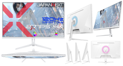 JAPANNEXTが27インチ IPSパネル搭載 120Hz対応の4Kゲーミングモニター(ホワイト)をECサイト限定 36,980円で4月16日(木)に発売
