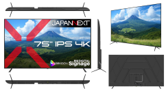 JAPANNEXTが75インチ IPSパネル搭載 USBメモリ再生対応の大型4K液晶モニターをECサイト限定 179,800円で5月14日(木)に発売