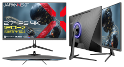 JAPANNEXTが27インチ IPSパネル搭載 120Hz/1ms対応の4KゲーミングモニターをAmazon限定 34,980円で5月28日(木)に発売