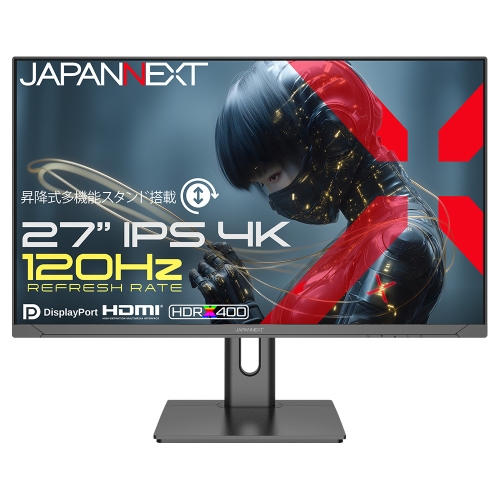 JAPANNEXTが27インチ IPSパネル採用 昇降式スタンド搭載 120Hz対応の4KゲーミングモニターをAmazon限定 35,980円で発売