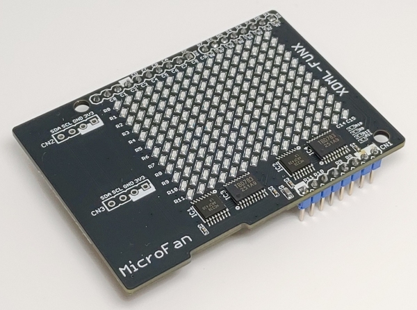 マイクロファン、TRYGEARにドットマトリックスLEDを追加するシールド「XDML-FUNX」発売!ダイナミック点灯処理や割り込み処理を学ぶのに最適