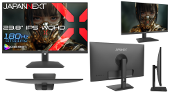 JAPANNEXTが23.8インチ IPSパネル搭載 180Hz対応のWQHDゲーミングモニターを28,980円で6月11日(木)に発売