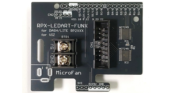 マイクロファン、TRYGEARにHUB75インターフェースのLEDパネル制御機能を追加する「RPX-LEDART-FUNX」発売!情報のデジタル化の演習に最適