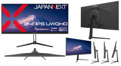 JAPANNEXTが34インチ IPSパネル搭載 アスペクト比21:9のUWQHDウルトラワイド液晶モニターを47,980円で7月2日(木)に発売
