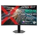 JAPANNEXTが27インチ VAパネル 昇降式多機能スタンドを搭載した180Hz対応の湾曲WQHDゲーミングモニターを34,980円で7月9日(木)に発売