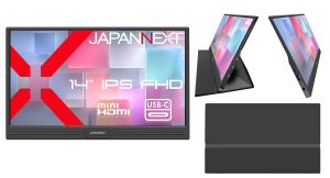 JAPANNEXTが14インチのIPSパネルを搭載したフルHDモバイルモニターをECサイト限定 17,980円で7月9日(木)に発売
