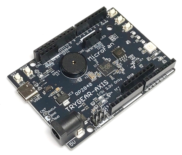 マイクロファン、教育用マイコン基板「TRYGEAR-AXIS RP2040」を発売！センサー・カラーLEDを標準搭載し、マイコン基板のみで多彩な演習に対応