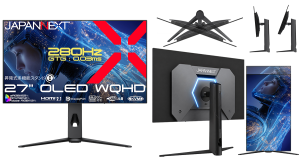 【価格.com限定 69,980円!】JAPANNEXTが27インチ 有機ELパネル(OLED) 280Hz/0.03ms対応のWQHDゲーミングモニターを発売