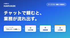 チャットで頼むと、業務フローが動き出す ― AI業務OS「HARVASK」、ステップ間データ連携・チャット起動などワークフロー機能を大幅強化