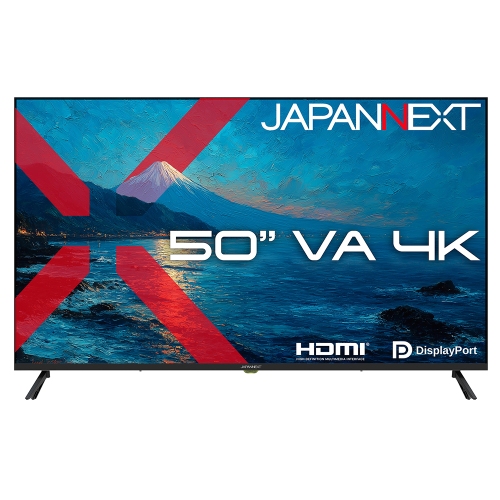 【50インチ 4K 49,980円!】JAPANNEXTが50インチのVAパネルを搭載した大型4K液晶モニターをECサイト限定で8月20日(木)に発売
