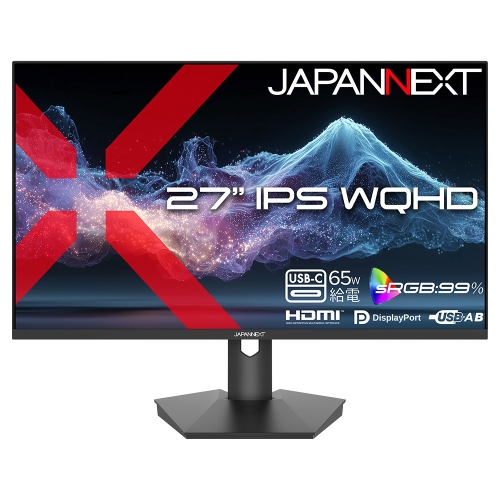 JAPANNEXTが27インチ IPSパネル搭載 USB-C(最大65W)給電に対応したWQHD液晶モニターを29,980円で8月20日(木)に発売