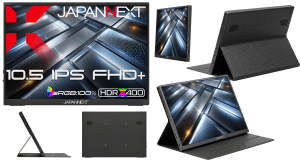 JAPANNEXTが10.5インチ IPSパネル搭載 約300gの薄型軽量を実現したフルHD+モバイルモニターを17,980円で8月27日(木)に発売
