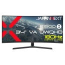 JAPANNEXTが34” VAパネル 180Hz アスペクト比21:9のUWQHD湾曲ウルトラワイドゲーミングモニターをECサイト限定 43,980円で発売