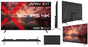 JAPANNEXTが60インチのIPSパネルを搭載した大型4K液晶モニターを104,800円で10月15日(木)に発売